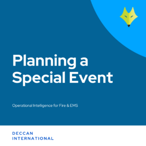 Fire department event planning response